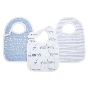 ADEN   ANAIS Cotton Muslin Classic Snap Bib 3pk - Rising Star