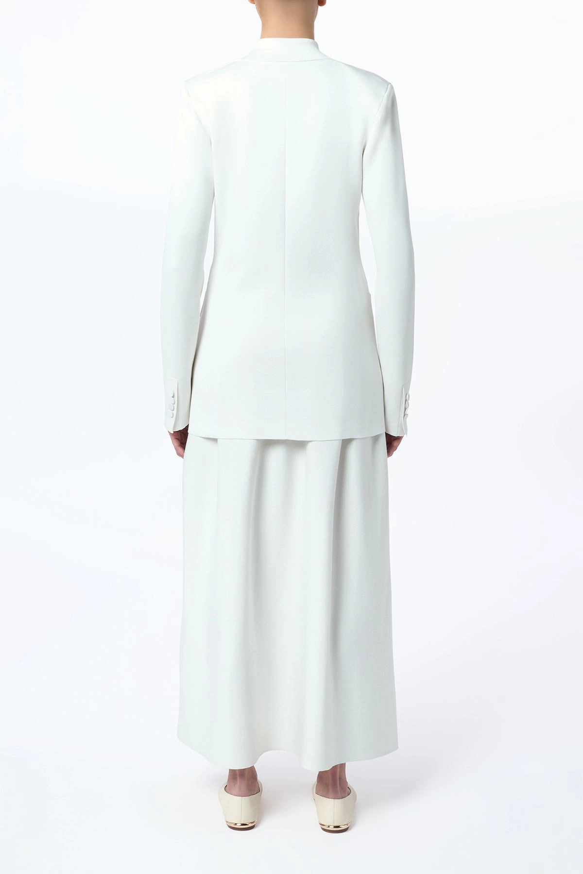 Aphaia Knit Jacket in Ivory Silk