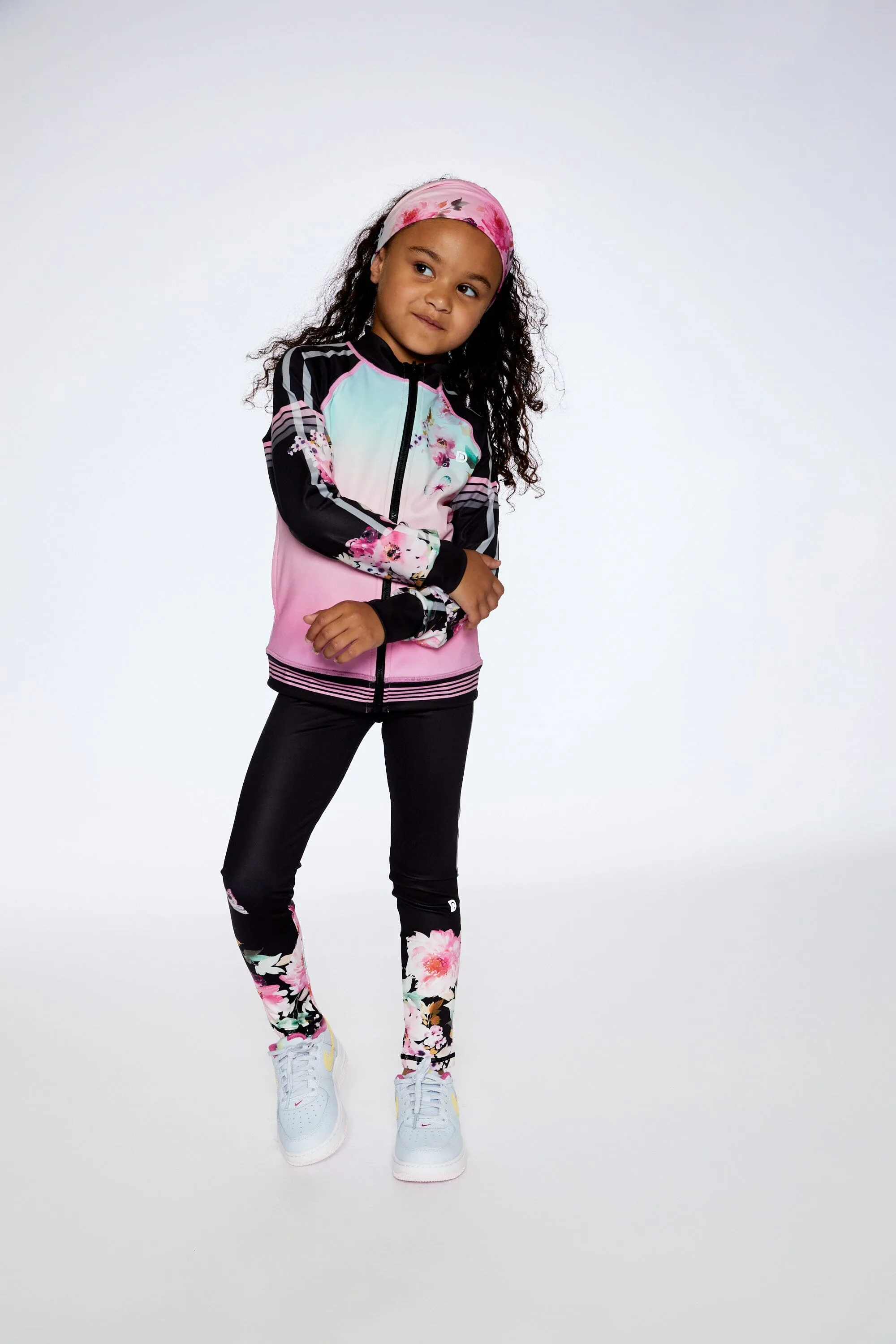 Athletic Vest Gradient Pink Printed Big Flowers