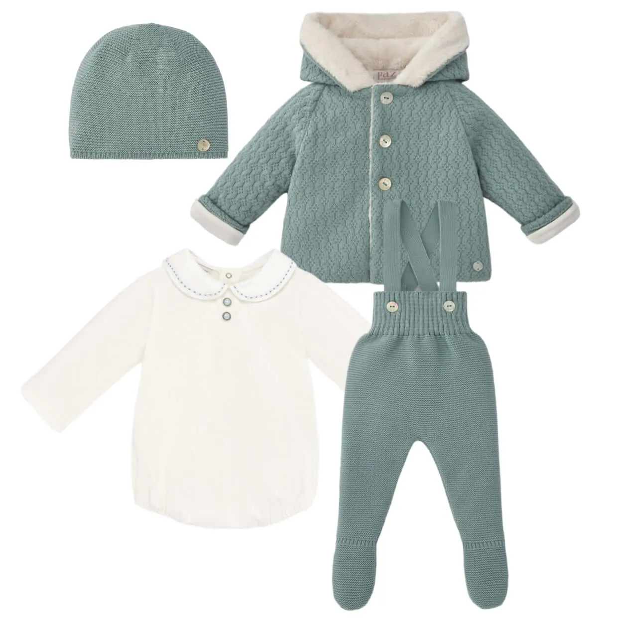 Baby Boys Green 4 Piece Set