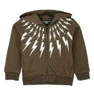 Baby Boys Khaki Lightening Hoody