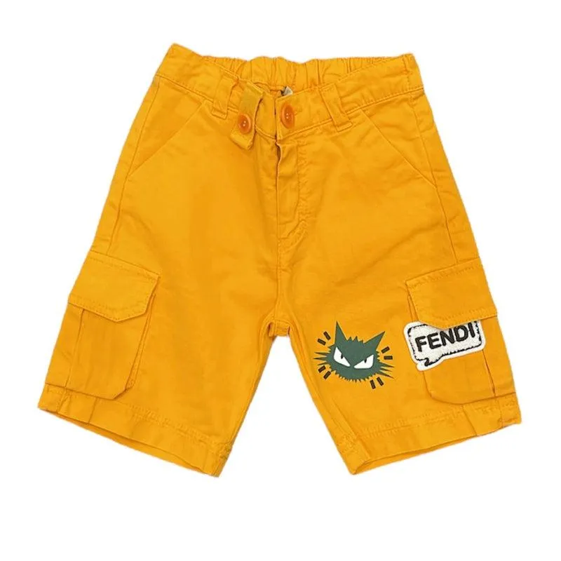 Baby Boys Orange Cargo Shorts