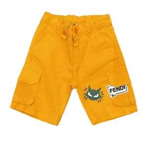 Baby Boys Orange Cargo Shorts