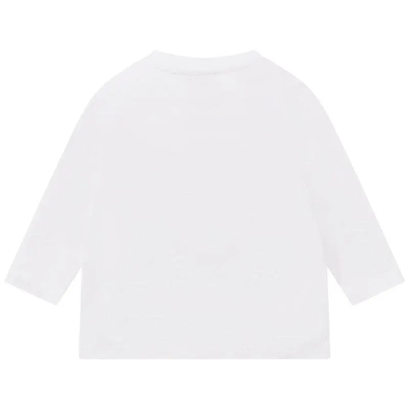 Baby Boys White Multi Coloured Logo T-Shirt