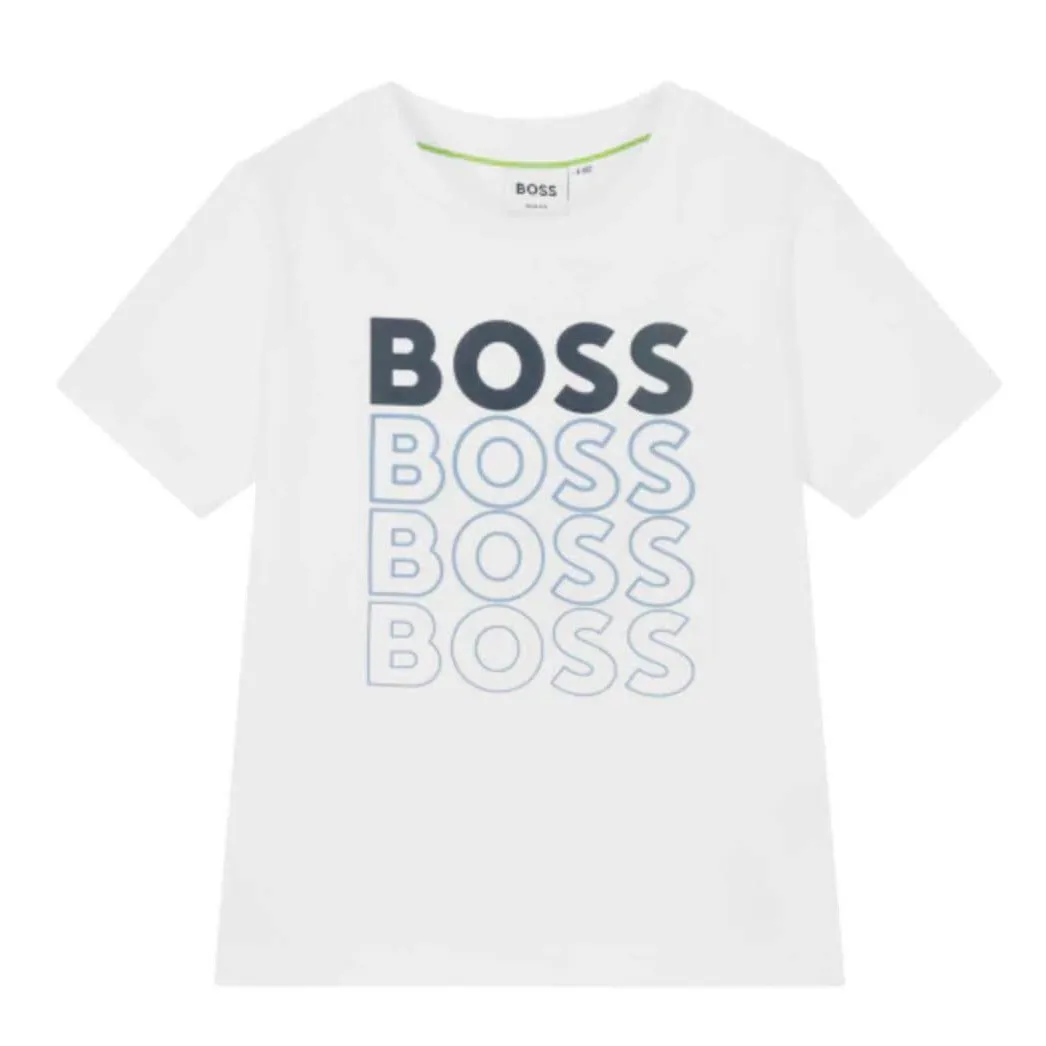 Baby Boys White Short Sleeve T-shirt