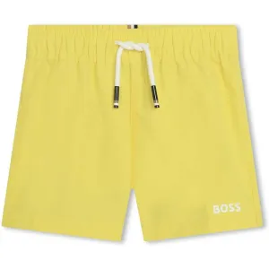 Baby Boys Yellow Logo Swim Shorts