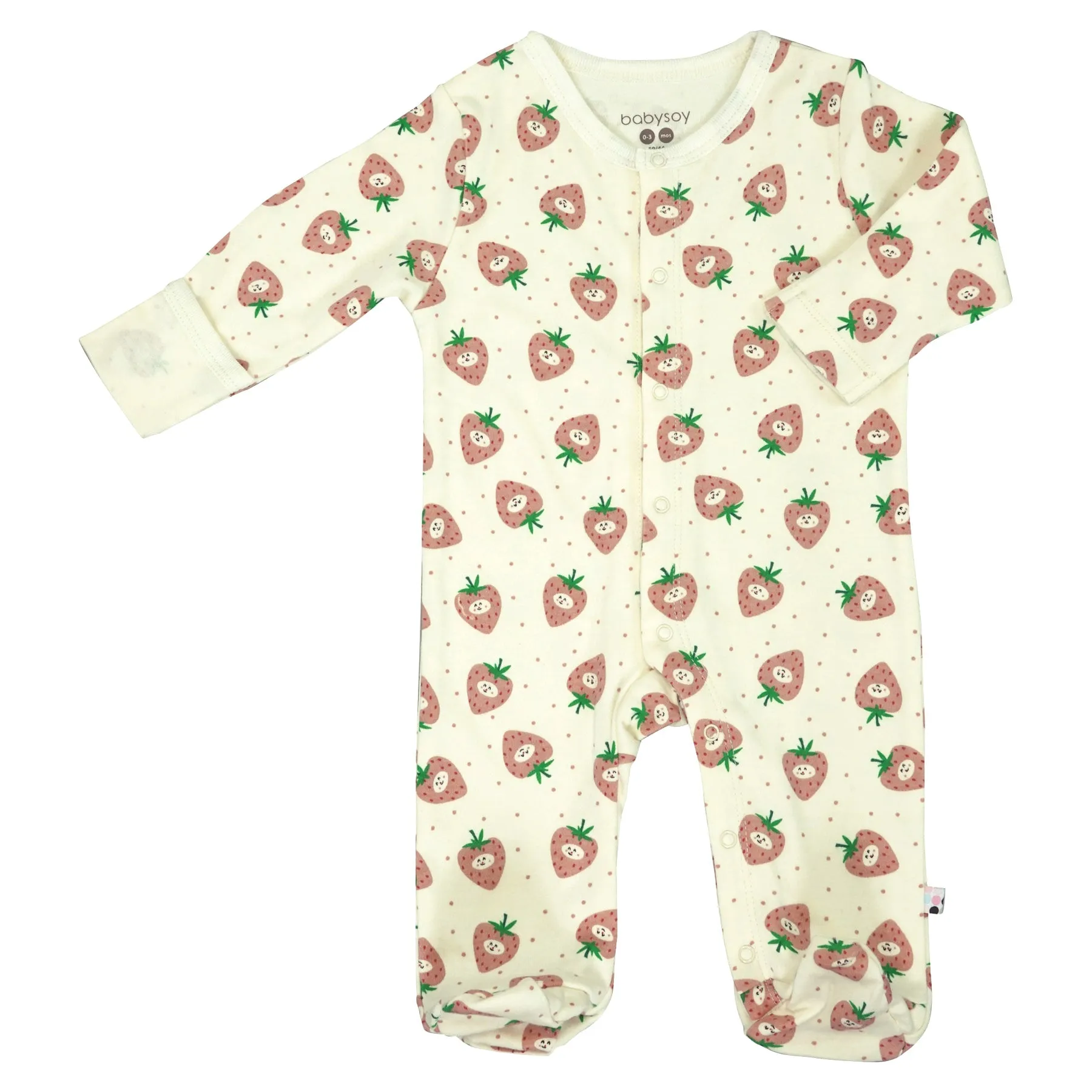 Baby Fruits Pattern Snap Footie Sleepers