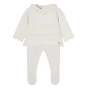 Baby Girls Cream Knitted Set