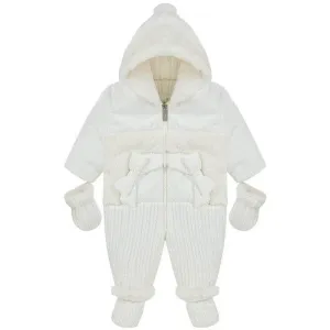Baby Girls Cream Snowsuit