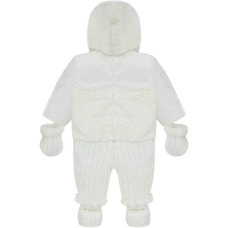 Baby Girls Cream Snowsuit