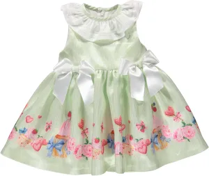Baby Girls Green Floral Dress