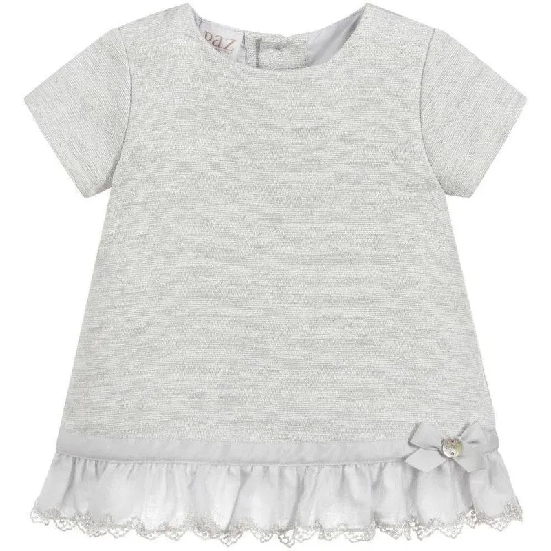 Baby Girls Grey Dress & Knickers Set