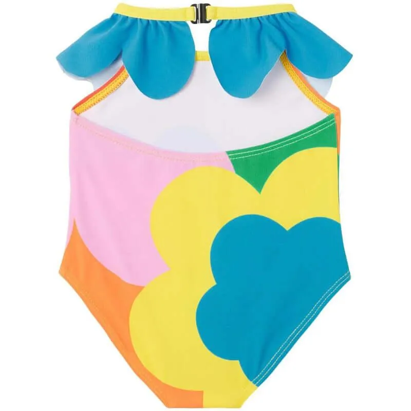 Baby Girls Multicolour Flower Swimsuit
