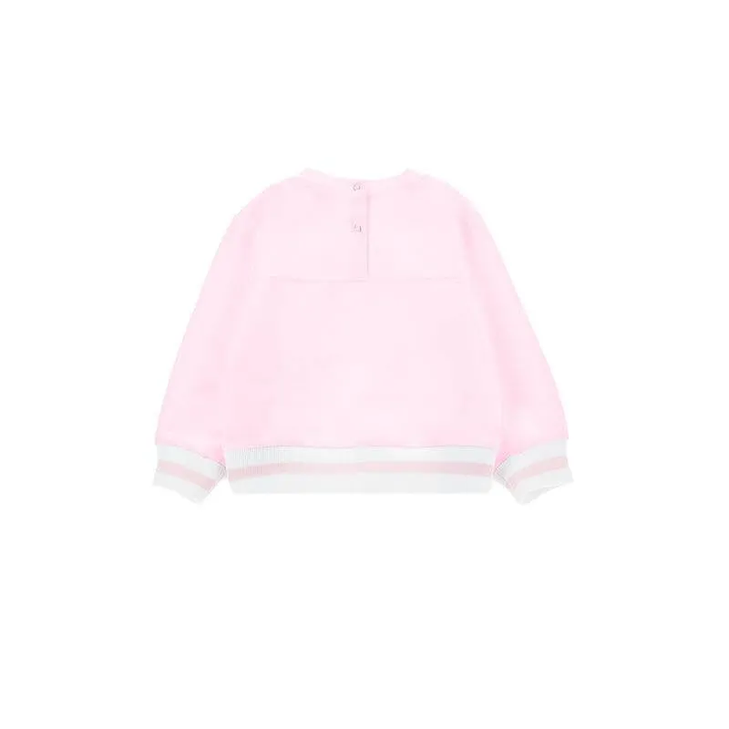 Baby Girls Pink Bear Sweater