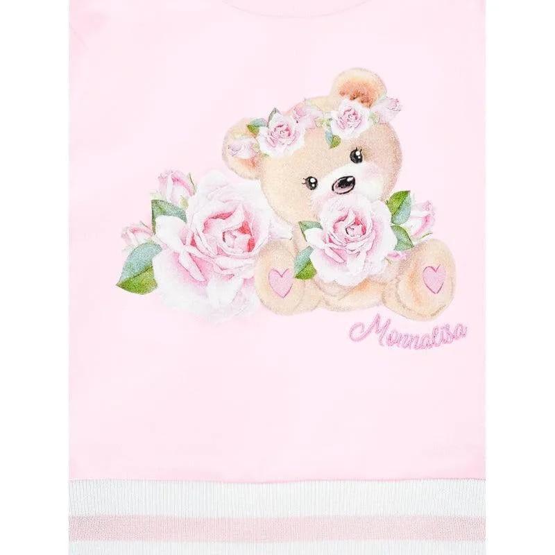 Baby Girls Pink Bear Sweater