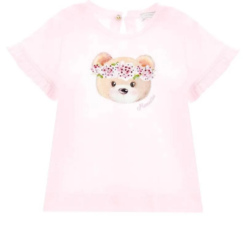 Baby Girls Pink Bear T-Shirt