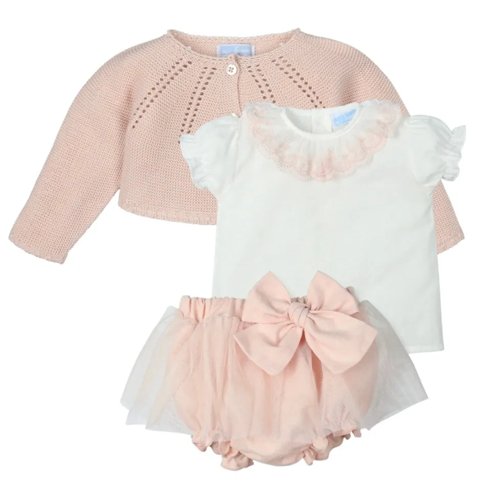 Baby Girls Pink Bow Set