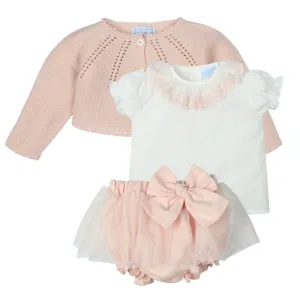Baby Girls Pink Bow Set