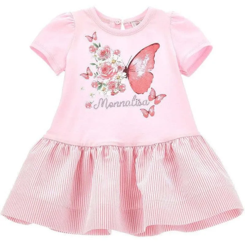 Baby Girls Pink Butterfly Dress