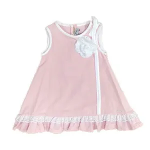 Baby Girls Pink Dress With Rose