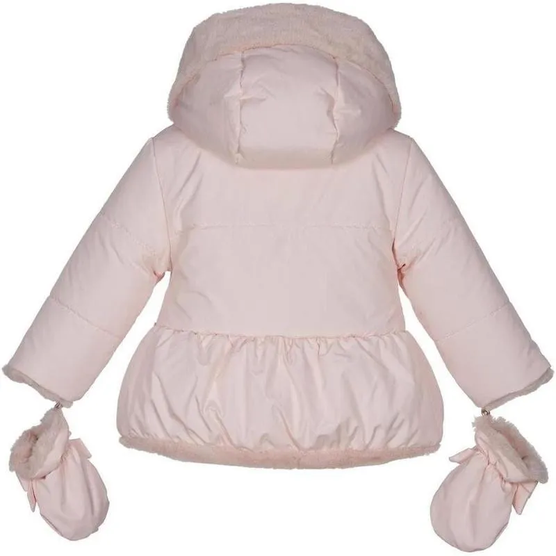 Baby Girls Pink Fur Reversible Jacket