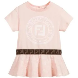 Baby Girls Pink Logo Jersey Dress