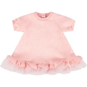Baby Girls Pink Logo Tulle Dress