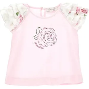 Baby Girls Pink Rose T-Shirt