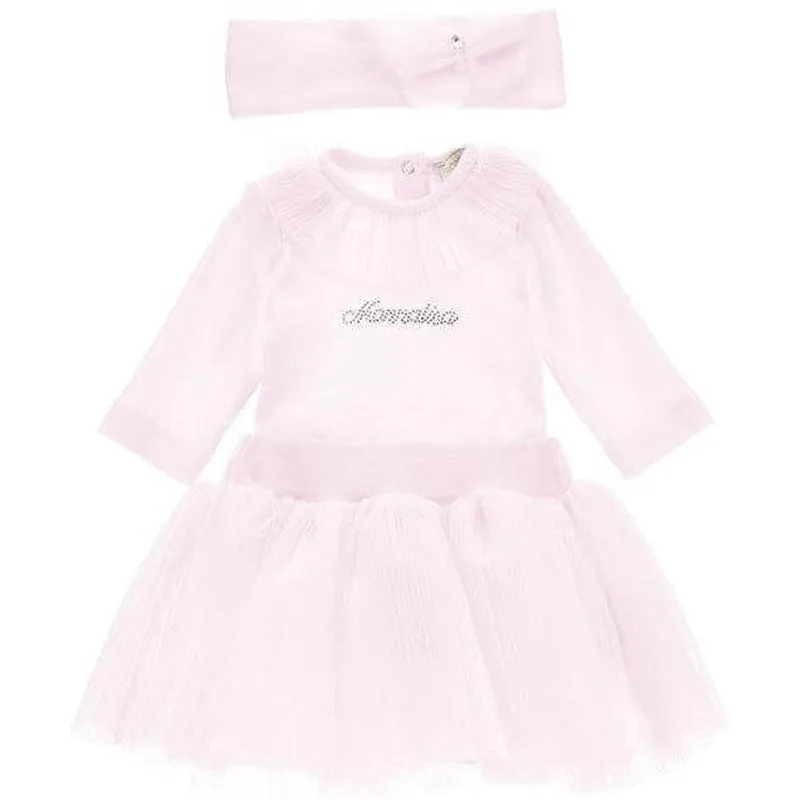 Baby Girls Pink Tulle Skirt Set