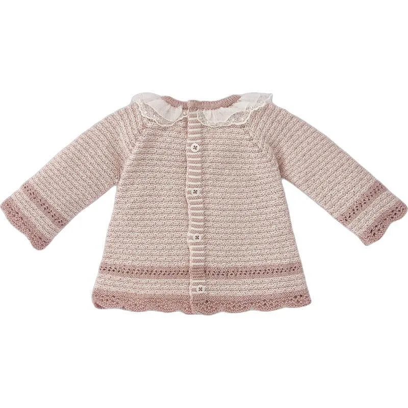 Baby Girls Rose Pink Knitted Set