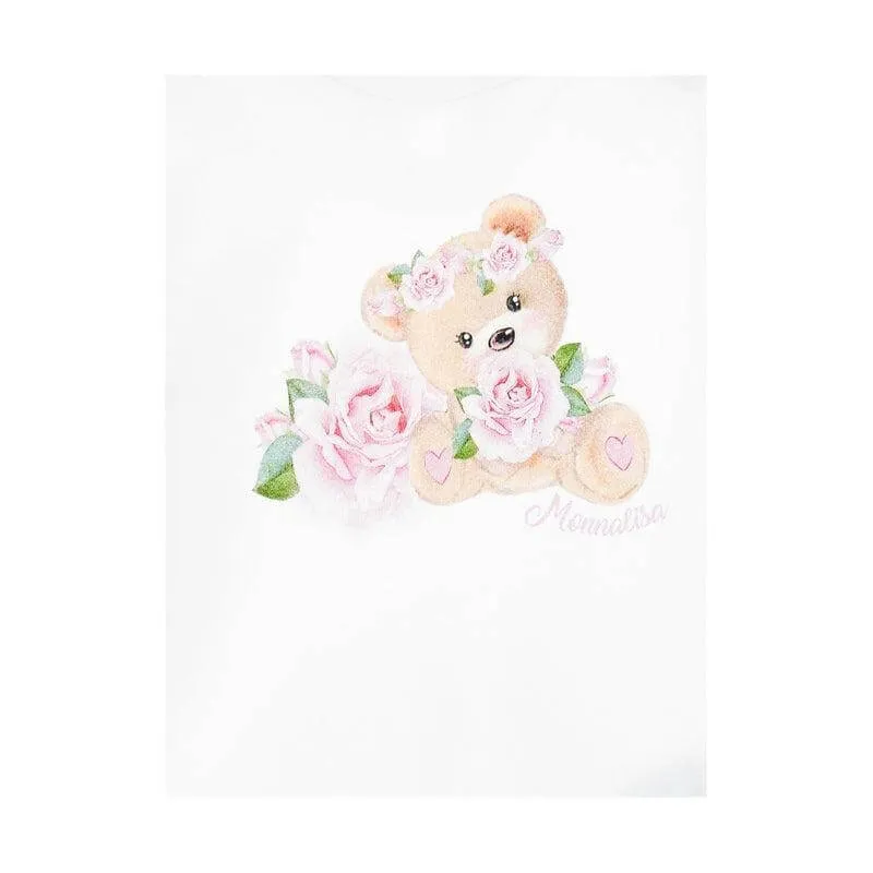 Baby Girls White Bear T-Shirt
