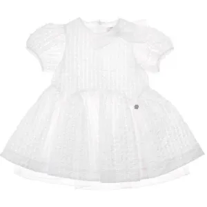Baby Girls White Dress With Bow