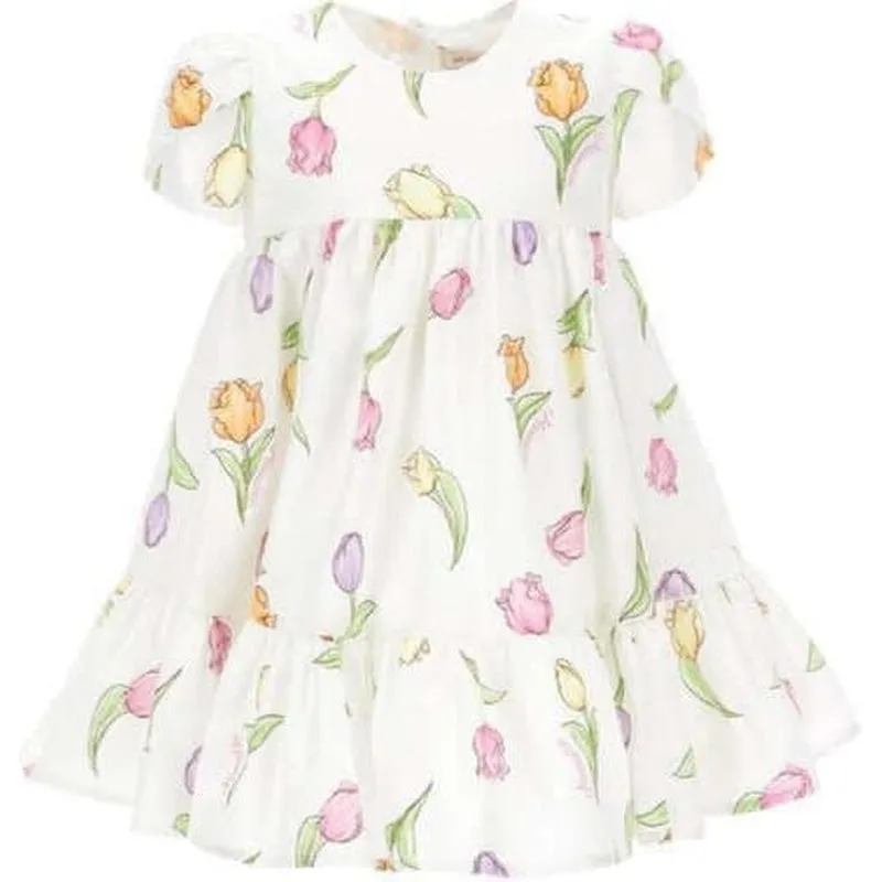 Baby Girls White Tulip Dress