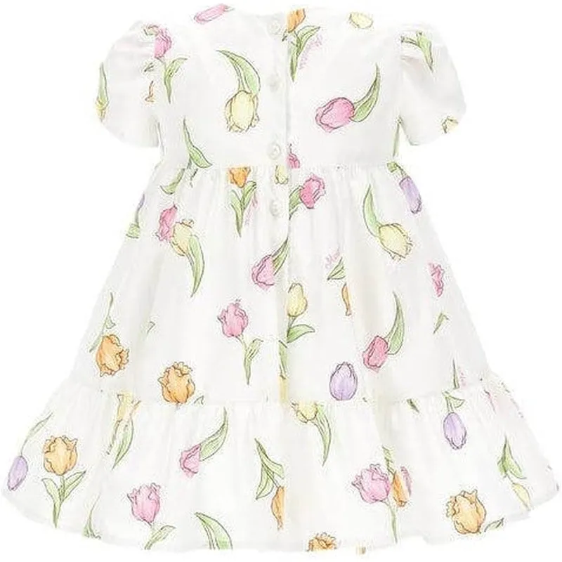 Baby Girls White Tulip Dress