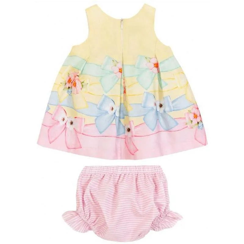 Baby Girls Yellow Bow Set