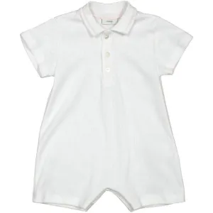 Baby White Collared Romper