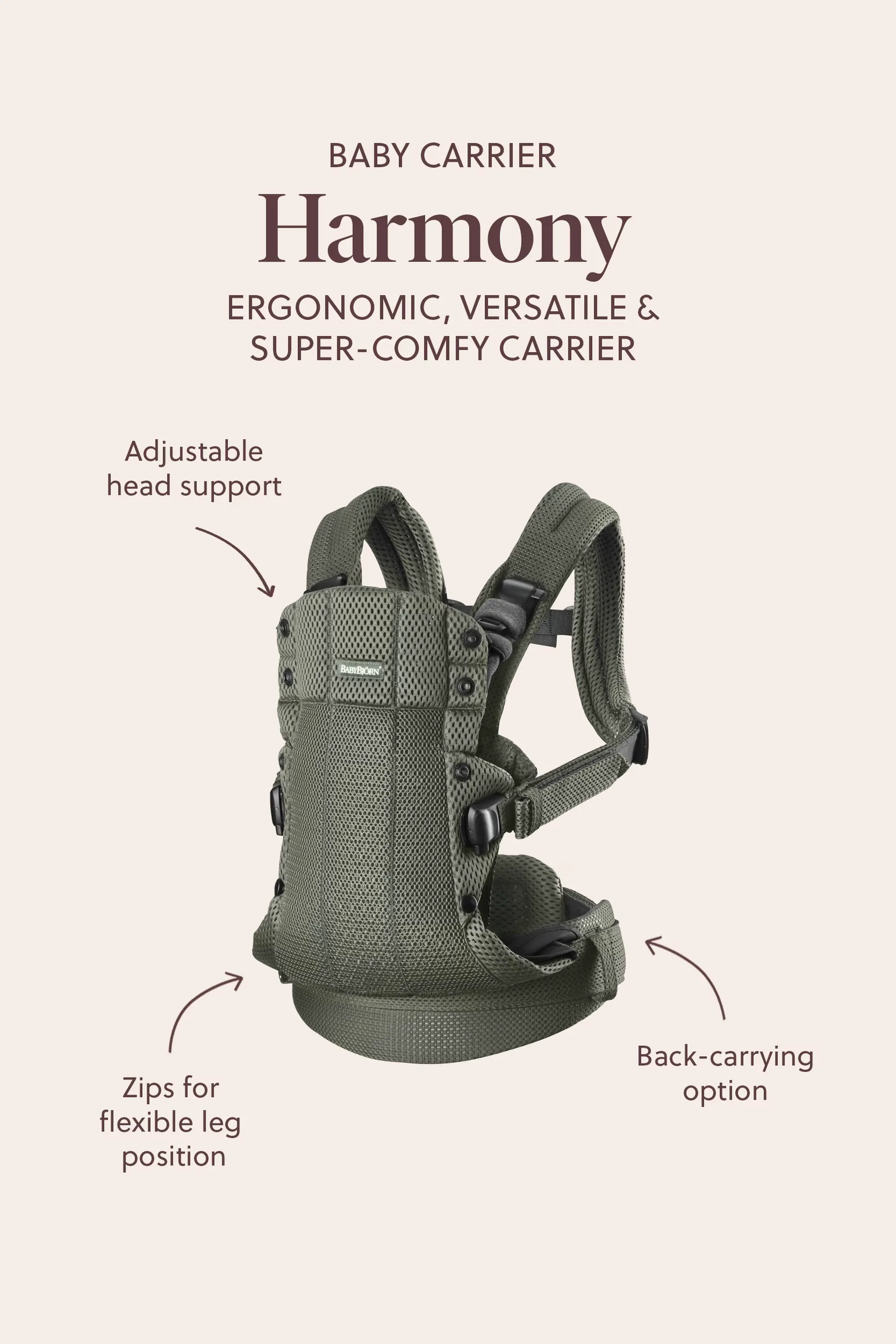 BabyBjorn, Baby Carrier Harmony, Woven Mélange