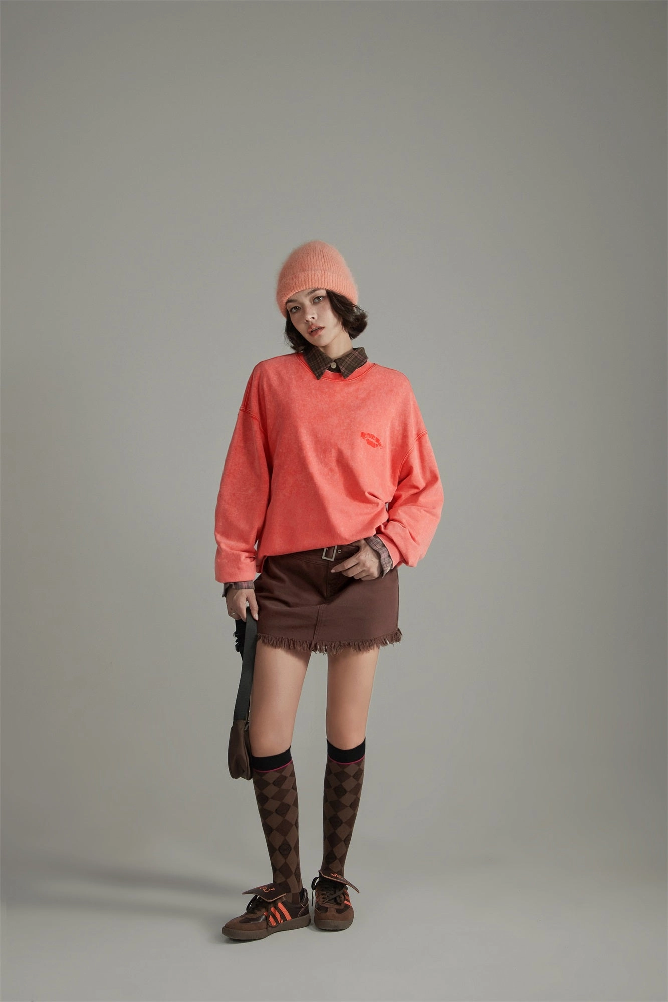 Basic Embroidery Overfit Sweatshirt