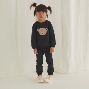 Bear Print Sweatshirt & Joggers Outfit