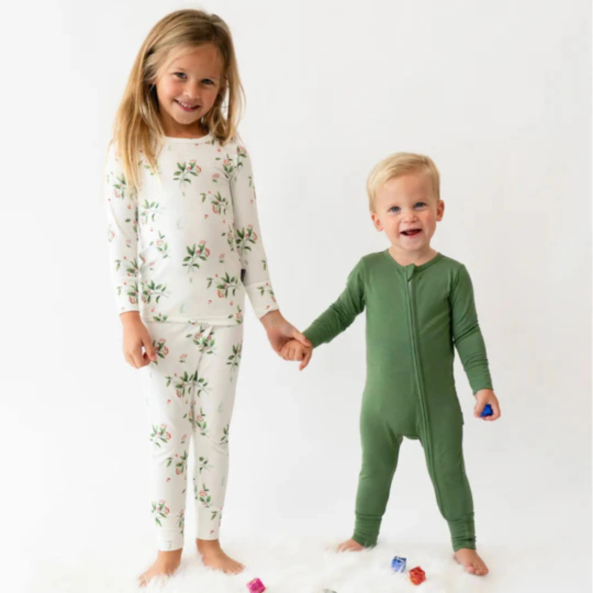 BELAN J Bamboo Footless Sleeper with Fold-Over Cuffs - Evergreen