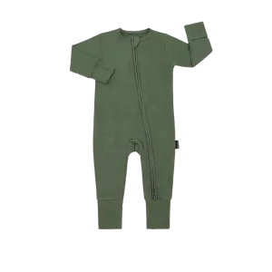 BELAN J Bamboo Footless Sleeper with Fold-Over Cuffs - Evergreen