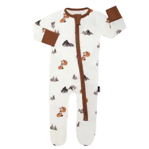 BELAN J Footed Zipper Sleeper - Foxes