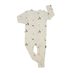 BELAN J Footless Sleeper with Fold-Over Cuffs - Bunnies