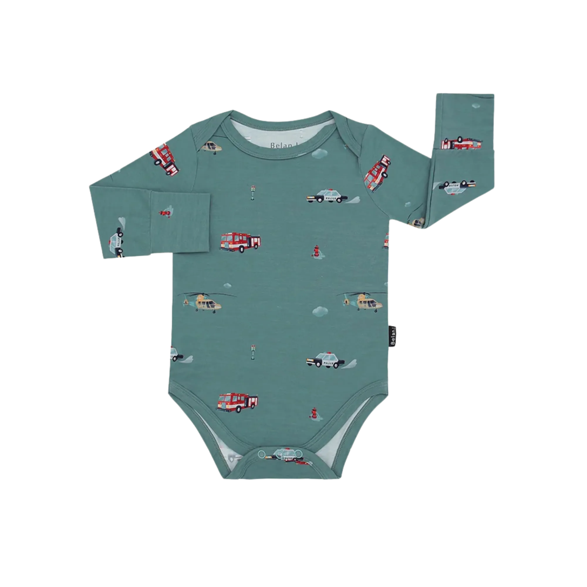 BELAN J Long Sleeves Onesie - Emergency Vehicles