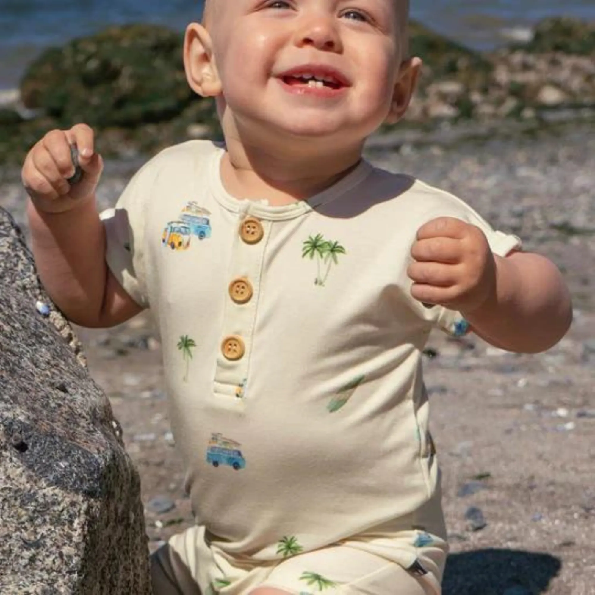 BELAN J Short Sleeve Shortall Romper - Surfride