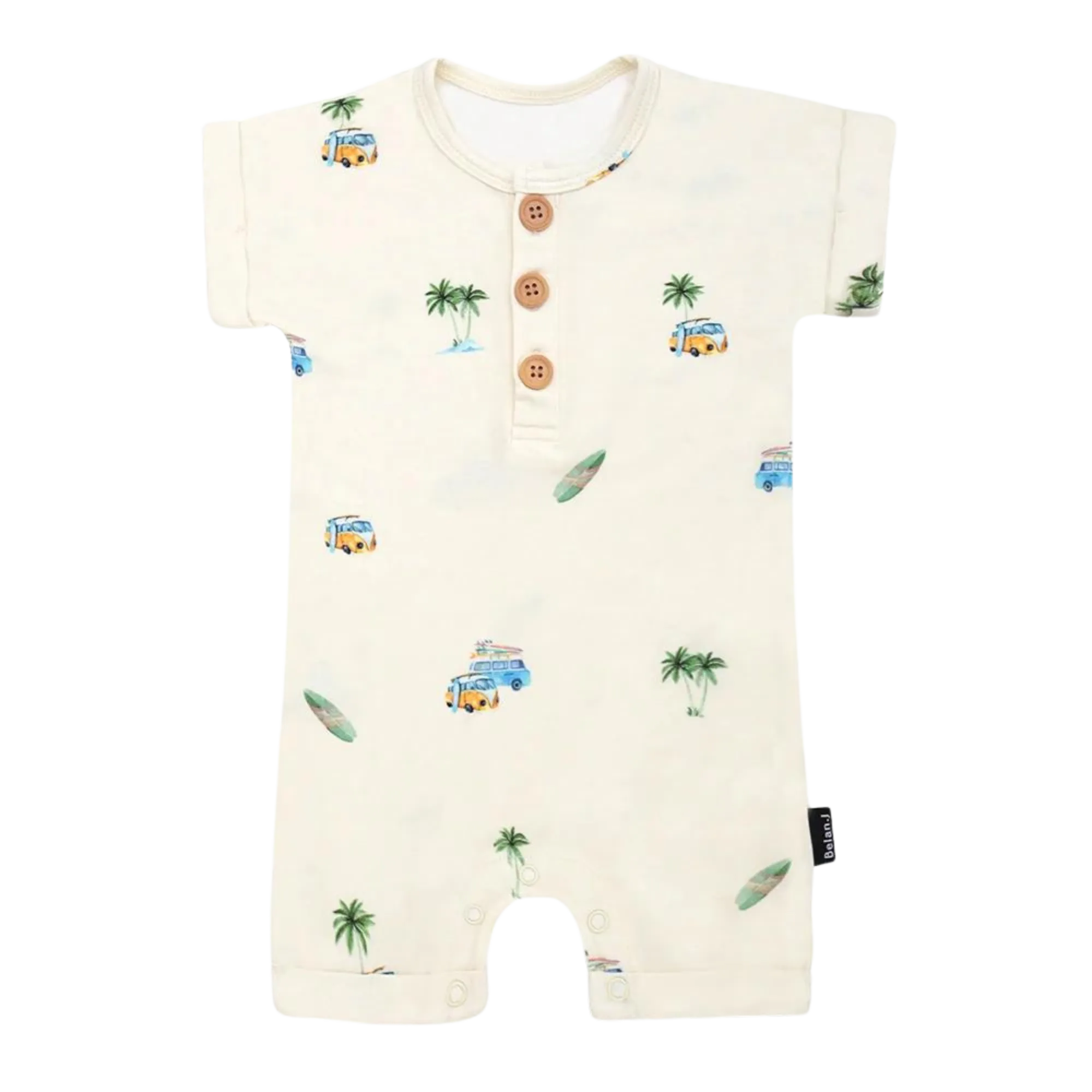 BELAN J Short Sleeve Shortall Romper - Surfride
