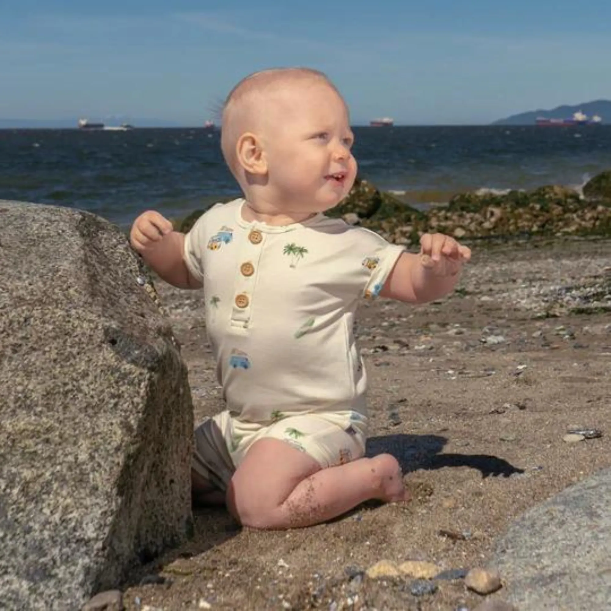 BELAN J Short Sleeve Shortall Romper - Surfride