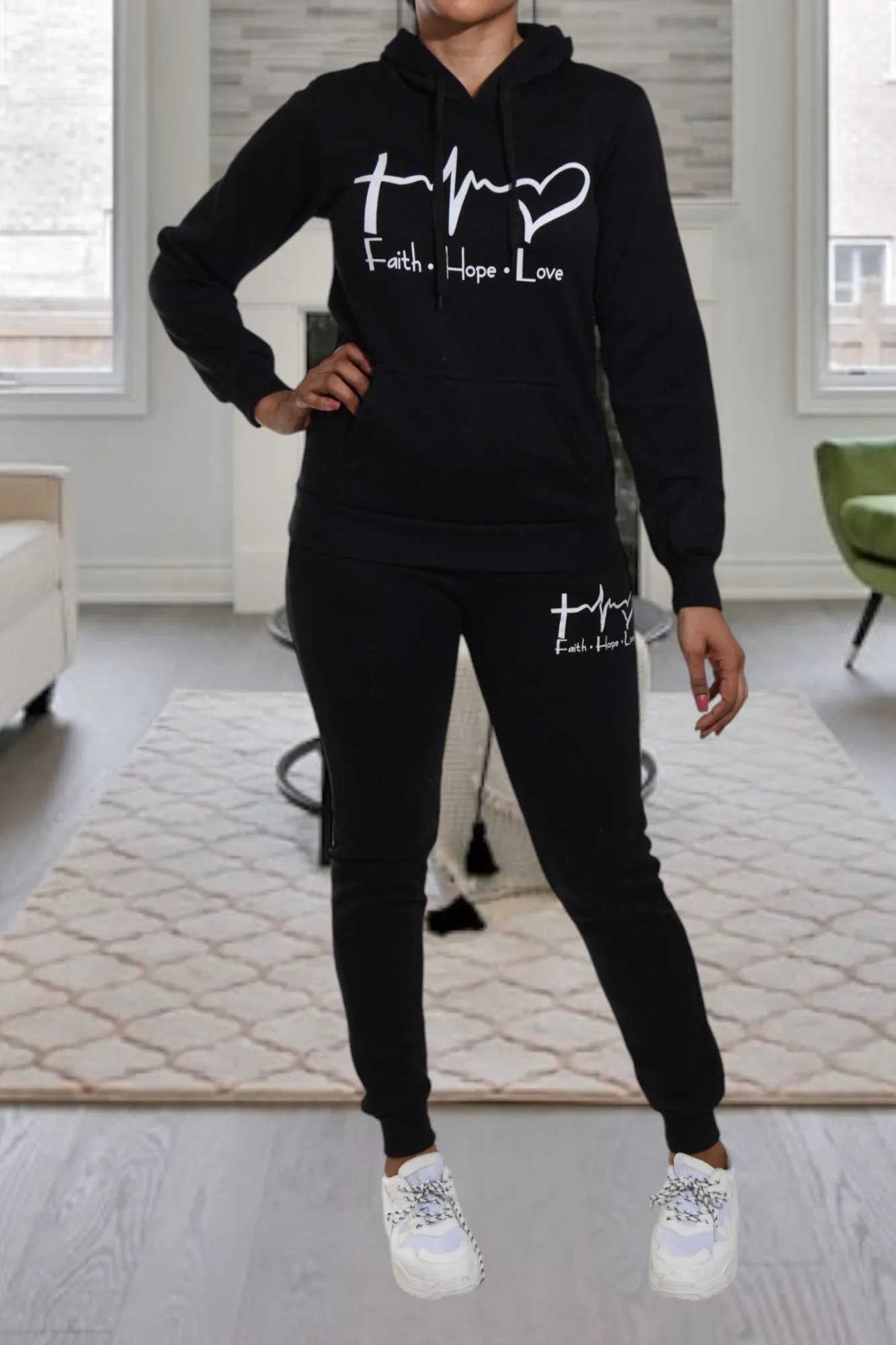 Black Love Fleece Tracksuit