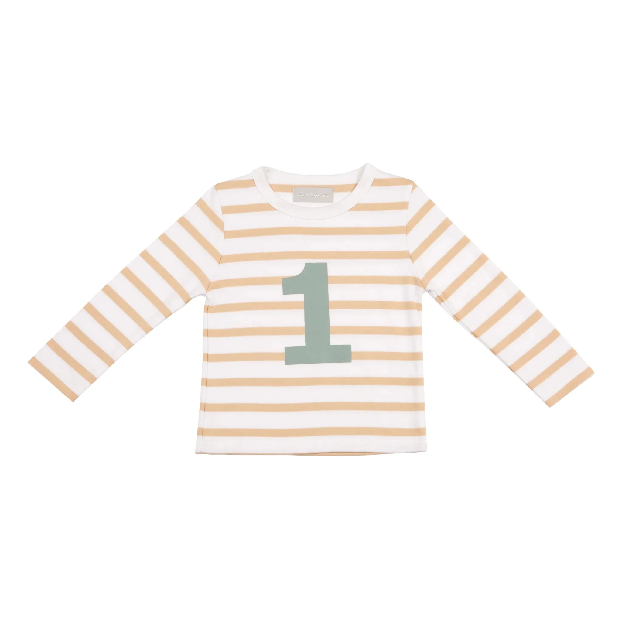 Bob   Blossom: Number Tee - Biscuit / Green