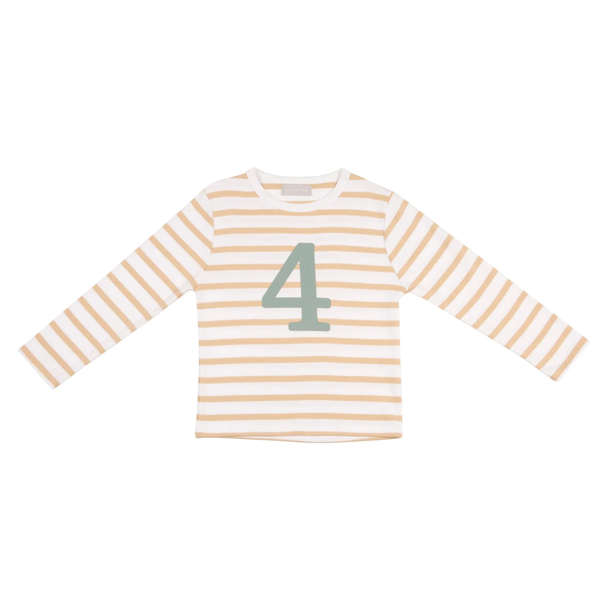 Bob   Blossom: Number Tee - Biscuit / Green